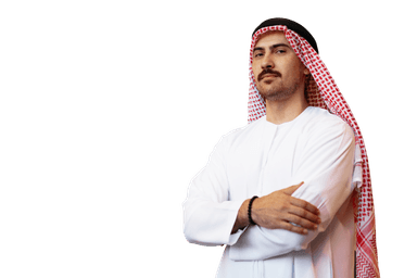 صورة شخص يرتدي كوفية